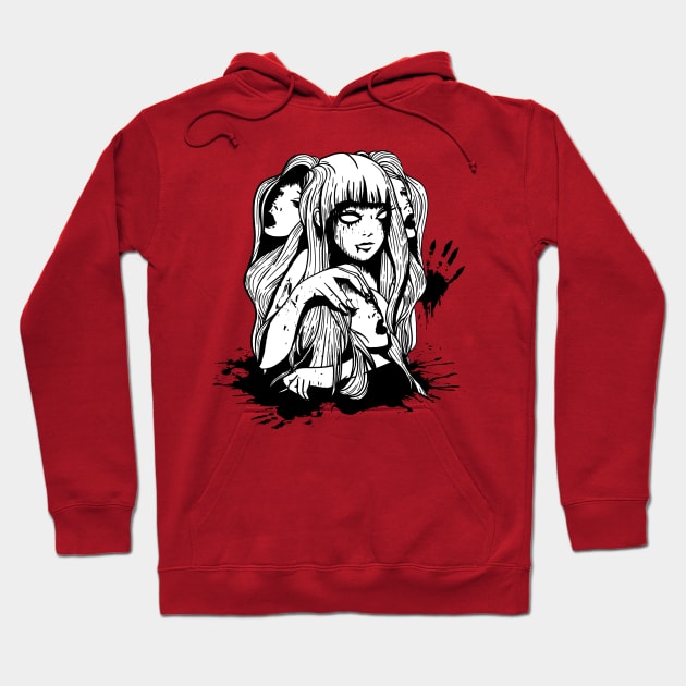 Anime Horror Zombie Evil Japanese Girls Manga T-Shirt Hoodie by M4V4-Designs